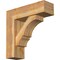 Ekena Millwork Balboa Block Rough Sawn Bracket w/ Offset Brace, Western Red Cedar, 8"W x 26"D x 26"H BKT0806X26X26BOA05RWR - alternate 1